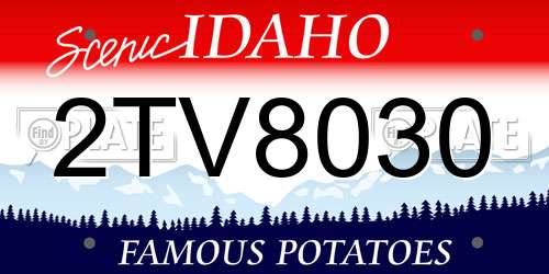 2TV8030 Idaho License Plate