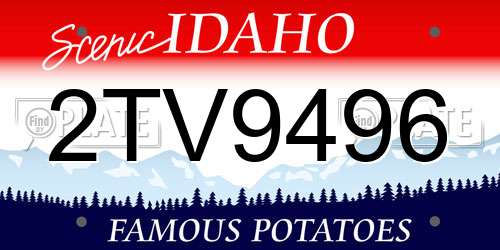 2TV9496 Idaho License Plate