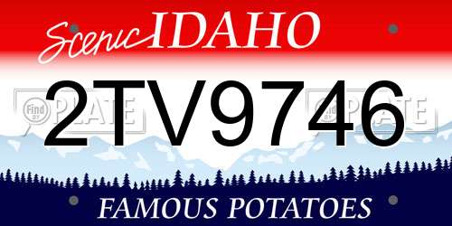 2TV9746 Idaho License Plate