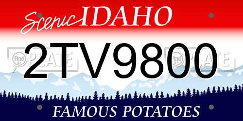 2TV9800 Idaho License Plate