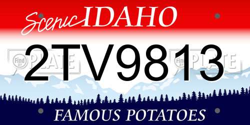 2TV9813 Idaho License Plate