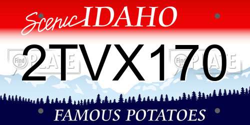 2TVX170 Idaho License Plate