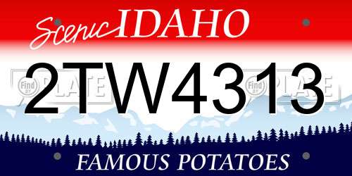 2TW4313 Idaho License Plate