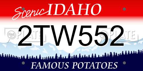 2TW552 Idaho License Plate