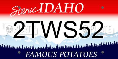 2TWS52 Idaho License Plate