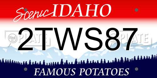 2TWS87 Idaho License Plate