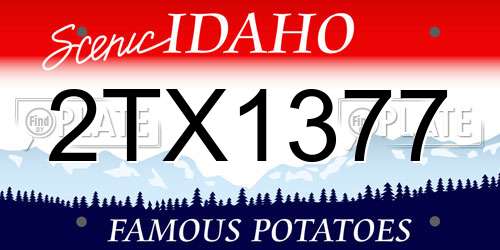 2TX1377 Idaho License Plate