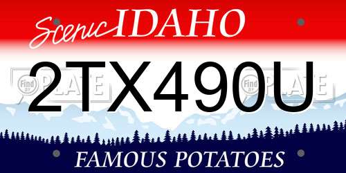 2TX490U Idaho License Plate