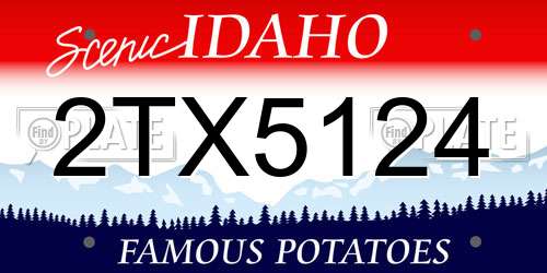 2TX5124 Idaho License Plate