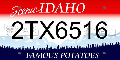 2TX6516 Idaho License Plate