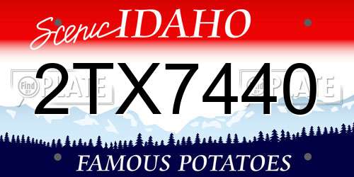 2TX7440 Idaho License Plate