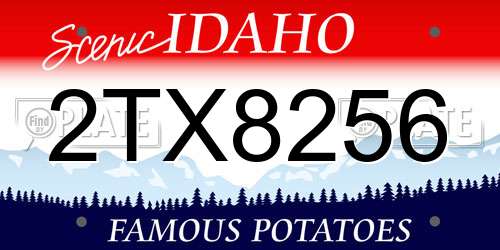2TX8256 Idaho License Plate