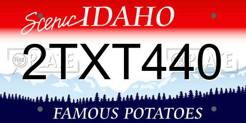2TXT440 Idaho License Plate