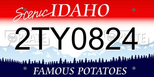 2TY0824 Idaho License Plate