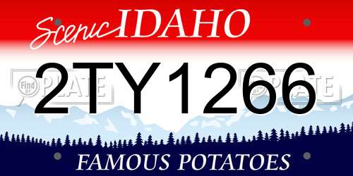 2TY1266 Idaho License Plate