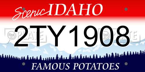 2TY1908 Idaho License Plate