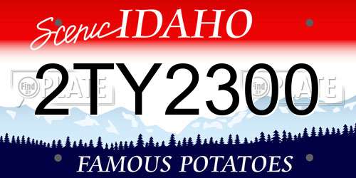 2TY2300 Idaho License Plate