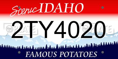2TY4020 Idaho License Plate