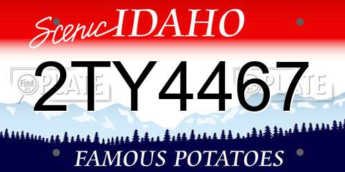 2TY4467 Idaho License Plate