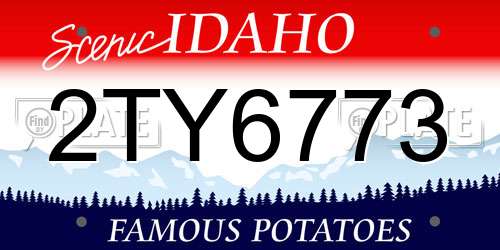 2TY6773 Idaho License Plate
