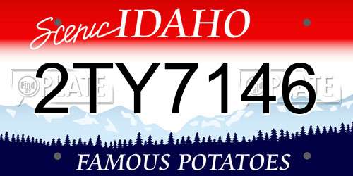 2TY7146 Idaho License Plate