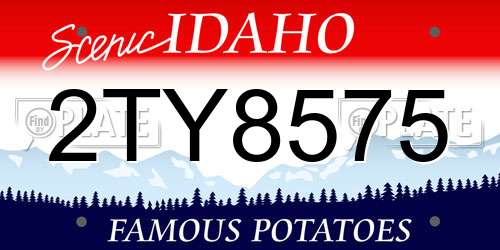 2TY8575 Idaho License Plate