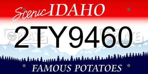2TY9460 Idaho License Plate