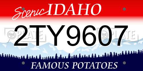 2TY9607 Idaho License Plate
