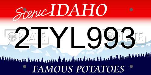 2TYL993 Idaho License Plate