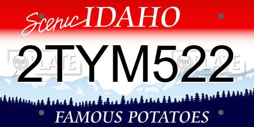 2TYM522 Idaho License Plate