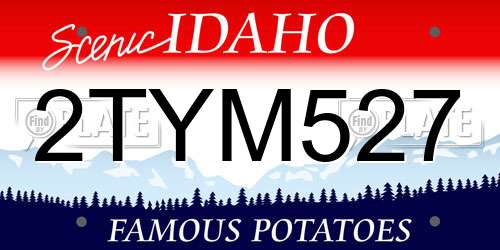 2TYM527 Idaho License Plate