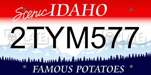 2TYM577 Idaho License Plate