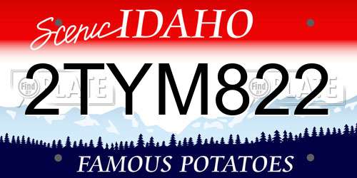 2TYM822 Idaho License Plate