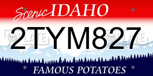 2TYM827 Idaho License Plate