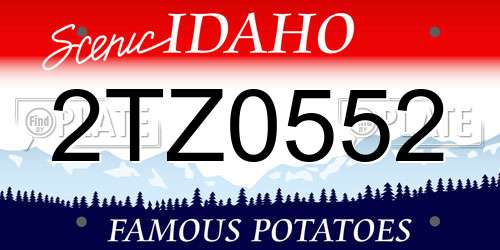 2TZ0552 Idaho License Plate