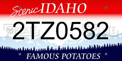 2TZ0582 Idaho License Plate