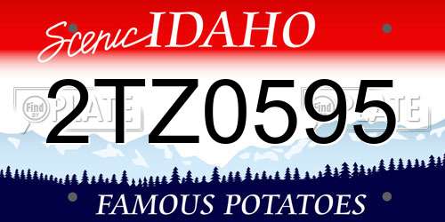 2TZ0595 Idaho License Plate