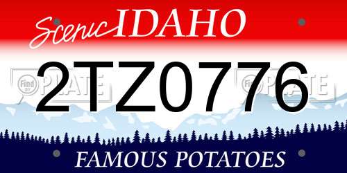 2TZ0776 Idaho License Plate