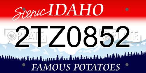 2TZ0852 Idaho License Plate