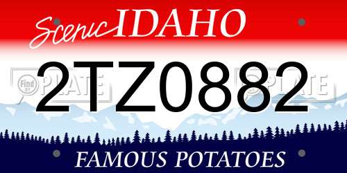 2TZ0882 Idaho License Plate