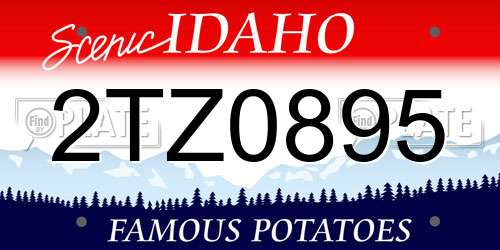 2TZ0895 Idaho License Plate