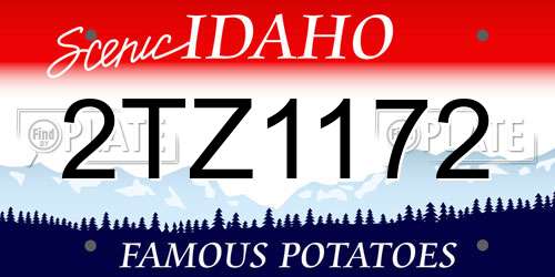 2TZ1172 Idaho License Plate