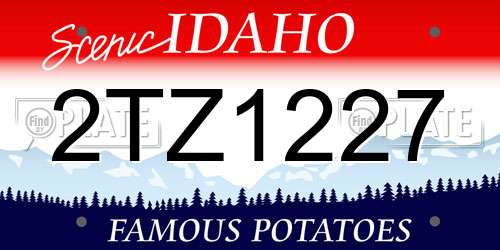 2TZ1227 Idaho License Plate
