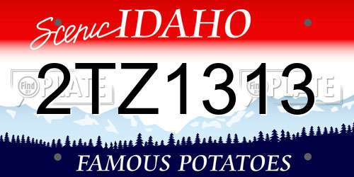 2TZ1313 Idaho License Plate