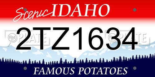 2TZ1634 Idaho License Plate