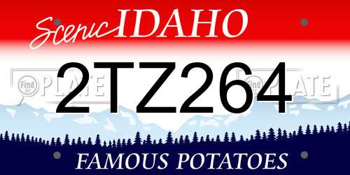2TZ264 Idaho License Plate