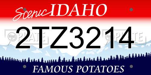 2TZ3214 Idaho License Plate