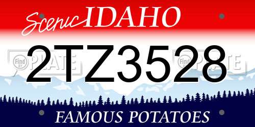 2TZ3528 Idaho License Plate