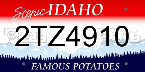 2TZ4910 Idaho License Plate