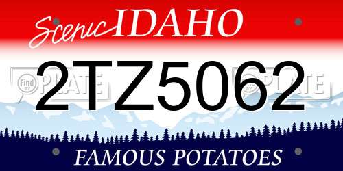 2TZ5062 Idaho License Plate